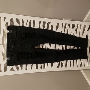 Machine Black shredded jeans